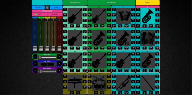LIMEX APP zum Programmieren des MIDI Systems